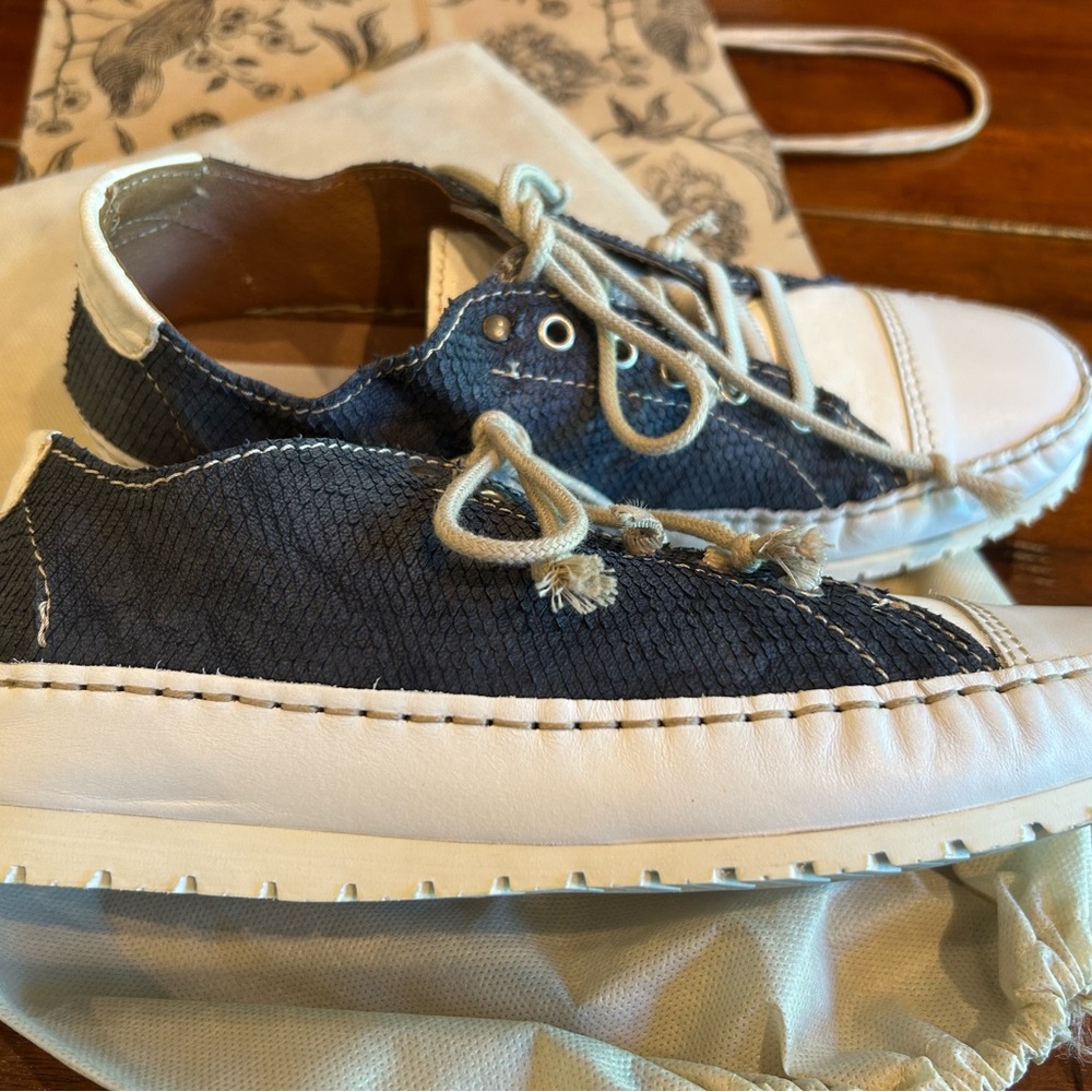 Patchwork Blue and White Sneakers 39 size new - Picture 14 of 15